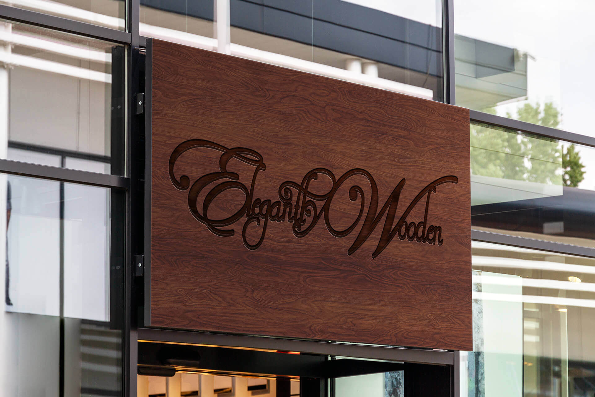 We make custom wood signs for businesses.